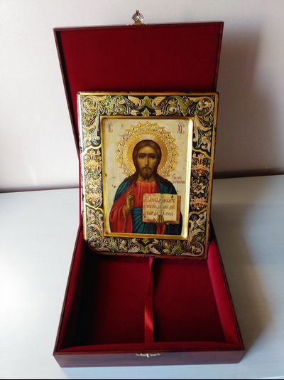 Господь Вседержитель. Спаситель. Рукописная икона 22х28см.