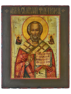 Николай Чудотворец. Рукописная икона.