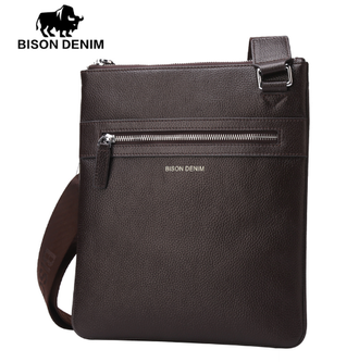 МУЖСКАЯ СУМКА "BISON DENIM" ИЗ НАТУРАЛЬНОЙ КОЖИ