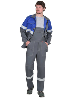 Костюм "СИРИУС-Самотлор-РОСС" куртка, п/к серый с вас. 80% х/б 20% п/э антист. нить 250 г/кв