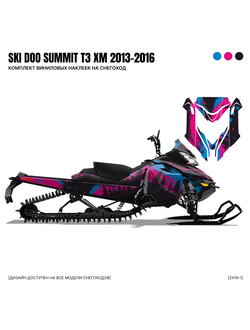 SKI DOO summit T3 2013 2014 2015 снегоход мотопленка.рф наклейки графика т3