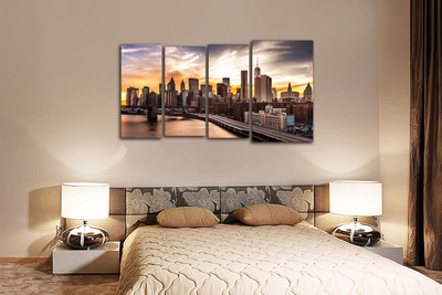 Модульная картина "Закат в Нью-Йорке"