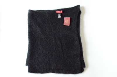 Черный вязаный палантин из мохера Италия Vizio 6946 SX