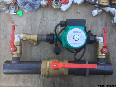 Байпас для отопления улучшенный краны Галлоп (б/н)