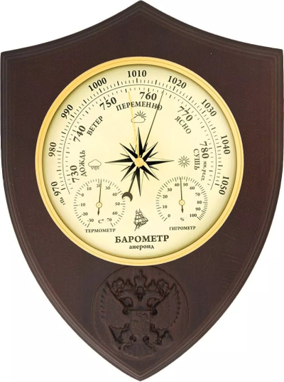 Метеостанция Бриг КМ91372ТГБ1-В гравировка герб РФ