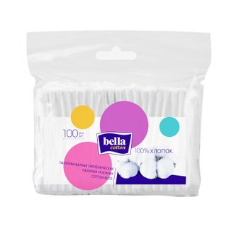 Палочки ватные Bella cotton 100шт/уп п/э пакет (BC-081-F100-007)