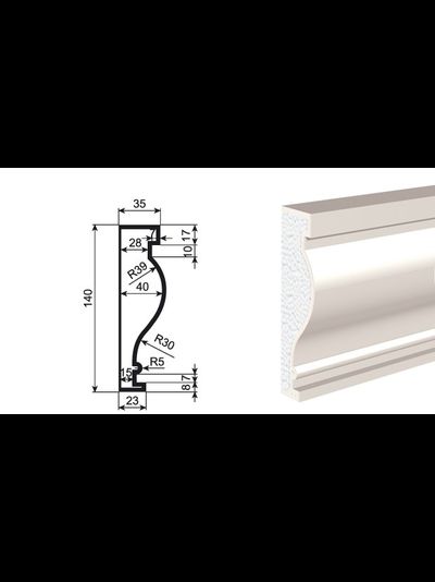 Фасадный молдинг из пенополистирола LEPNINAPLAST МВ-140/8