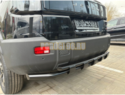 Защита заднего бампера двойная с перемычками Папа Тюнинг d60/42 для JETOUR T1 2025-