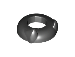 Minifigure, Headgear Head Top with Ears, Black (25264 / 6138812 / 6406666)