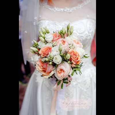 Букет невесты &amp; Бутоньерка № 1357