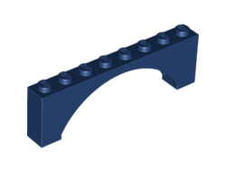 Arch 1 x 8 x 2 Raised, Dark Blue (16577 / 6174427)