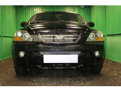 Защита радиатора KIA Sorento I рестайлинг 2006-2011 chrome низ