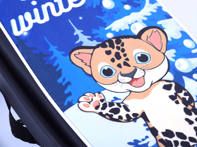 Снегокат детский Барс 111 "Mobile" с Т-образным толкателем и колесной базой (Sweet Winter белый)