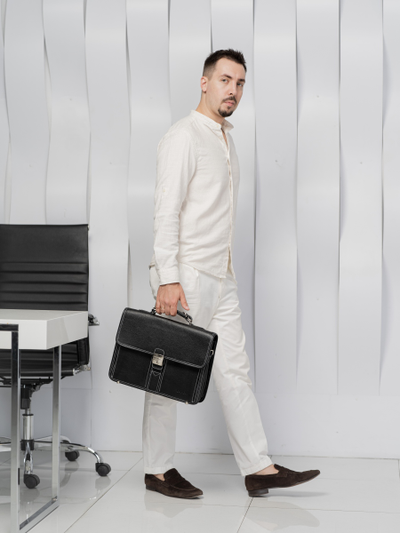 Кожаный портфель Feudo black (арт. 2014-01)