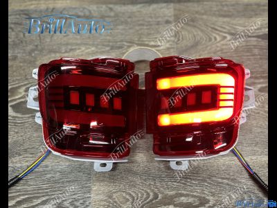 Противотуманки Toyota Land Cruiser 200 бегающие LED красные