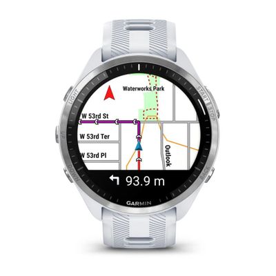 Умные часы Garmin Forerunner 965 белые, титановый безель, с белым ремешком, 010-02809-11