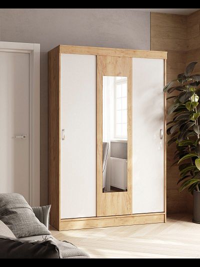 Бася шкаф-купе Дуб крафт золотой/Белый