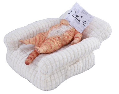 Котик на софе (рыжий) - Коллекционная фигурка 1/6 Lazybones Cat (JXK293B) - JXK