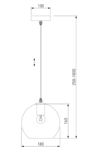 Подвесной светильник со стеклянным плафоном Rowan дымчатый Арт:730926