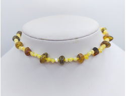 Детские бусы из мелкого янтаря 69