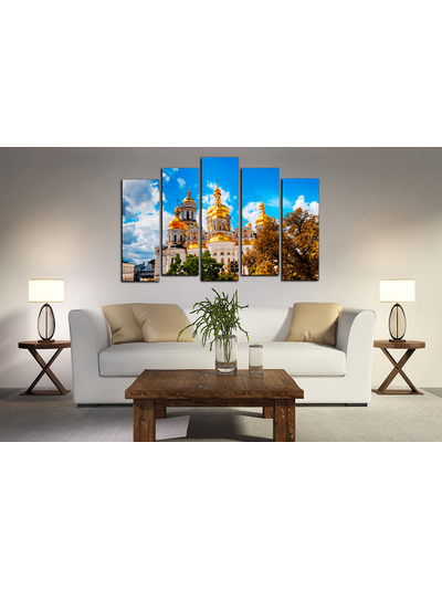 Модульная картина &quot;Белая церковь&quot;