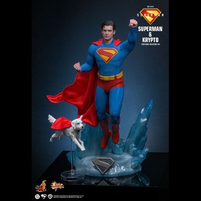 ПРЕДЗАКАЗ - Супермен (Дэвид Коренсвет, "Супермен" 2025 г)  - Коллекционная ФИГУРКА 1/6 Superman &amp; Krypto (MMS812) -  Hot Toys ?ЦЕНА: 39800 РУБ.?