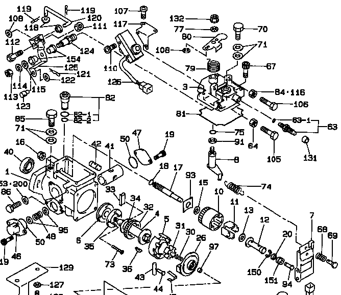 Схема распределительного насоса типа VE Denso