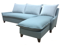 Диван Хадсон угловой с оттоманкой 249 х 175 см с механизмом французская раскладушка