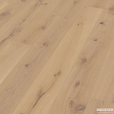 Паркетная доска Meister PD 200 Дуб рустик Кремовый 8325, матовый лак