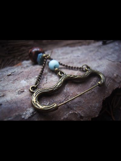 Бохо-брошь &quot;Следуя лесной тропой...&quot;