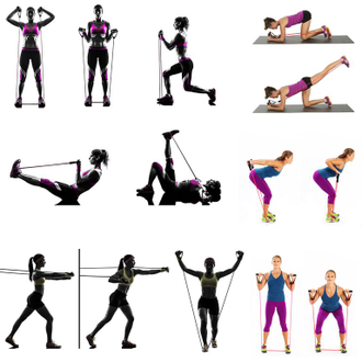 Универсальный набор Эспандеров 9 в 1 Аналог