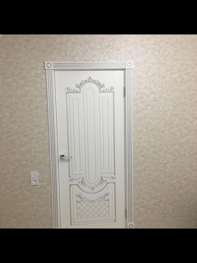 VFD. ALEXANDRIA 3D/  POLAR PS. АЛЕКСАНДРИЯ 3D/ БЕЛАЯ ЭМАЛЬ--ПАТИНА СЕРЕБРО. ПОЛОТНО ГЛУХОЕ