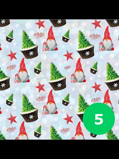 Бумага упаковочная для подарков &quot;Новогодняя&quot; (микс 3), лист 70*100см