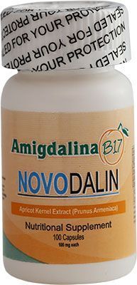Novodalin B17 (100 капсул, в каждой по 100 мг Амигдалина)+1,01 мг cтеарат магния (производство Мекси