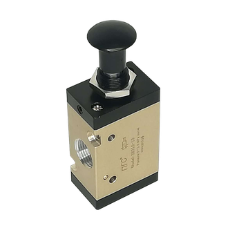 3/2 Пневмораспределитель кнопка с фиксацией 3R310-08 (G1/4&quot;) (3L310-08)