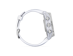 Умные часы Garmin Fenix 8 - 43 мм, AMOLED серебристый корпус, белый ремешок (010-02903-00)