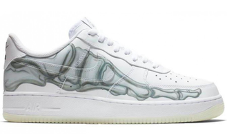 Nike Air Force 1 Skeleton Qs Low white белые