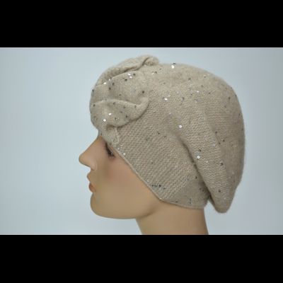 Берет Vizio SS 1338 BO бежевый с бантом