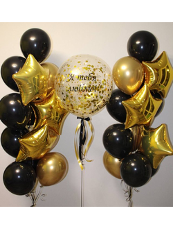 Композиция шаров: Баблс + 2 фонтана