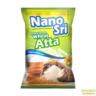 МУКА ИЗ ТВЕРДЫХ СОРТОВ ПШЕНИЦЫ &quot;ATTA&quot; 2 КГ, NANO SRI ИНДИЯ