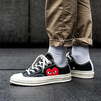 КЕДЫ CONVERSE PLAY COMME DES GARCONS черные низкие