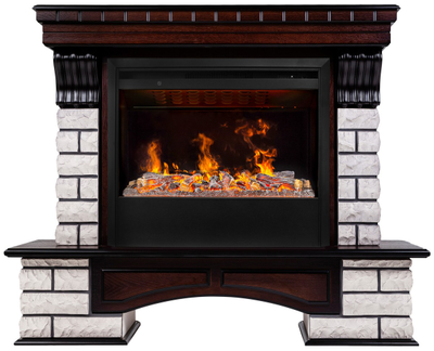 Электрокамин Country Rock AO с очагом 3D Helios 26 SBG