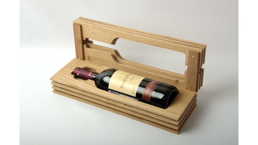 3037 Дизайнерский футляр для вина. Массив дуба, красное дерево. Изготовление на заказ.