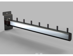 K940Z Кронштейн на экономпанель 9 штырьков прямой L=400 мм хром