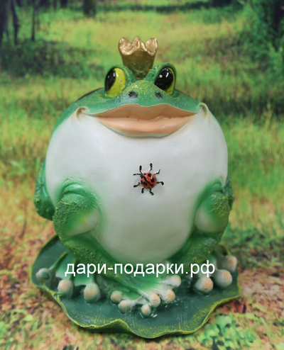 ЛЯГУШКА-ЦАРЕВНА - символ богатства и долголетия !23*17см   0,7кг    полистоун Россия 1087//012259