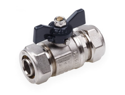 Кран шаровый для воды 20*20 бабочка [29750]