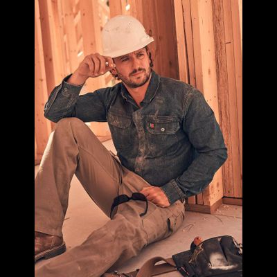 Рубашка Wrangler® RIGGS Workwear® Ground Cloth Denim Work Shirt