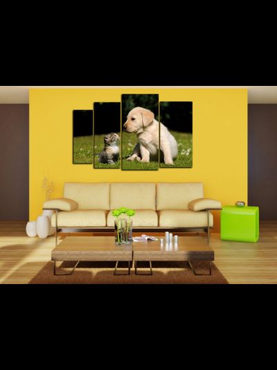 Модульная картина "Маленькие друзья"