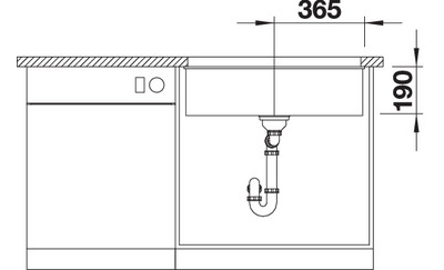 Мойка Blanco Subline 700-U с отв.арм. InFino, 523448