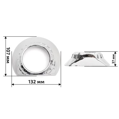 Бленда (маска) для линз №27 BMW E46 Style 3.0 дюйма, 1шт
